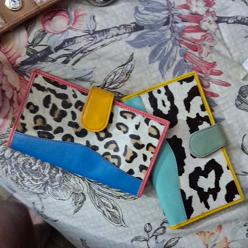 Leopard Print Wallets with Colorful Accents
